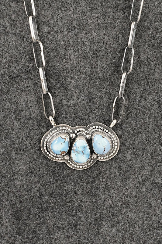 Turquoise & Sterling Silver Necklace - Darrin Livingston