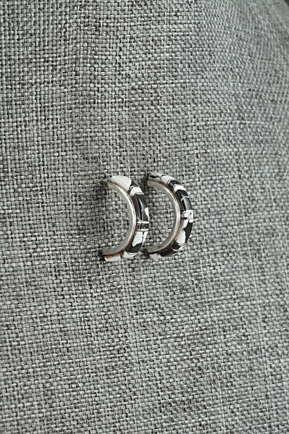 White Buffalo & Sterling Silver Earrings - Terrance Panteah