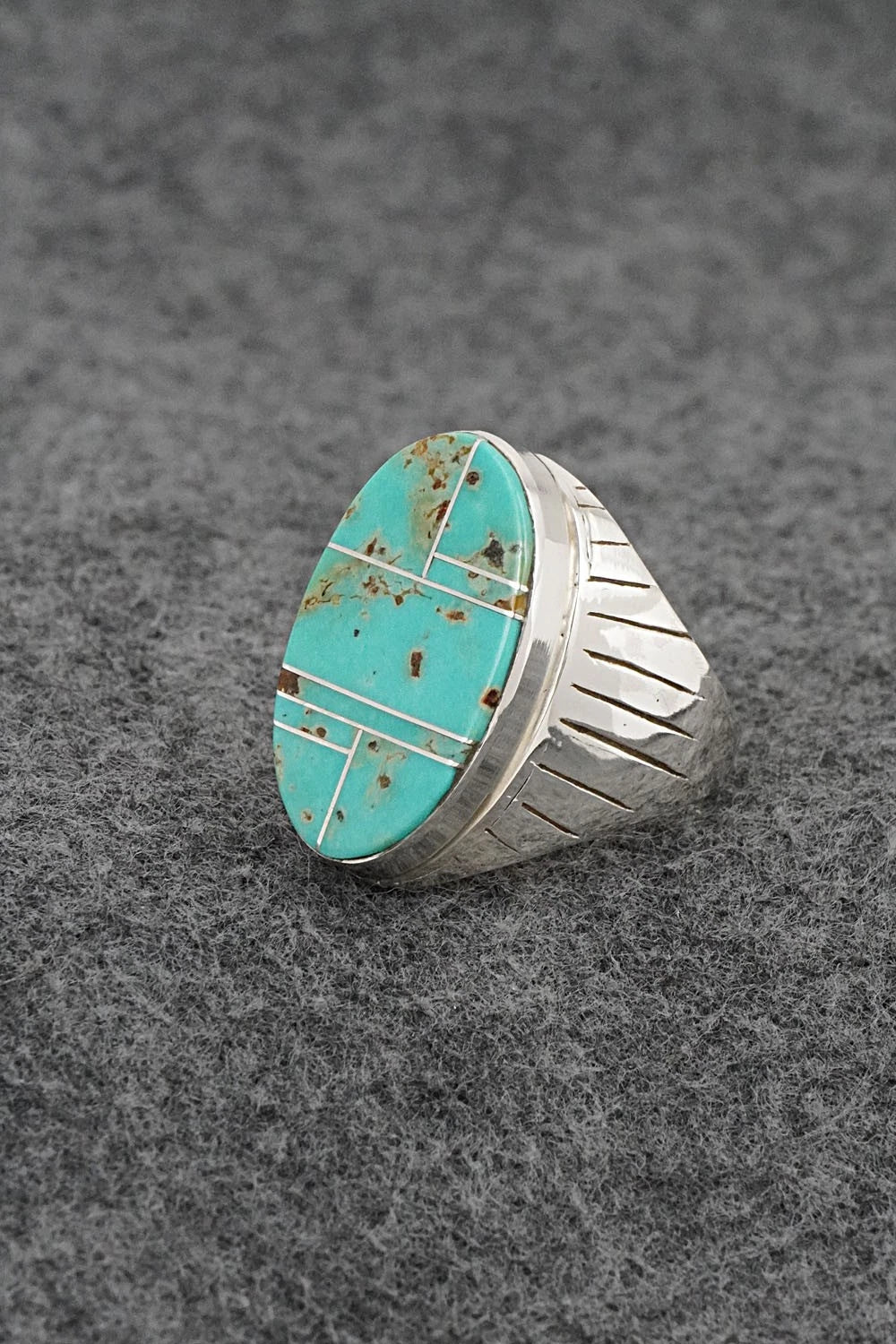 Turquoise & Sterling Silver Ring - Wilbert Muskett Jr. - Size 10