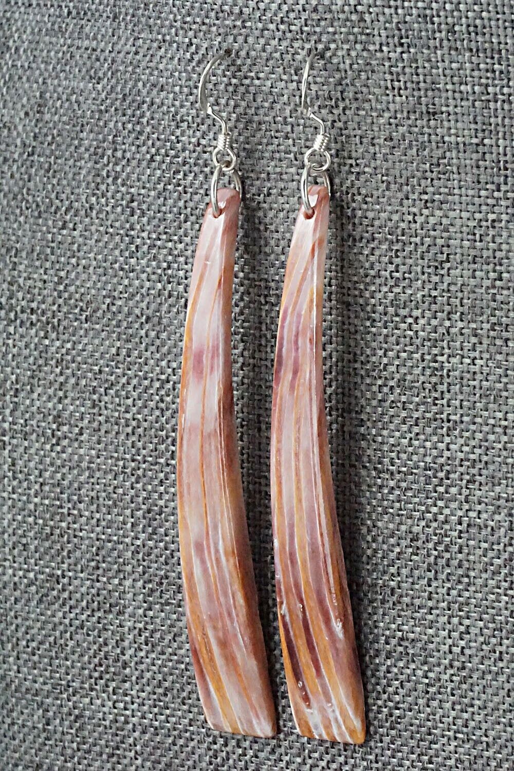 Spiny Oyster & Sterling Silver Earrings - Jesus Espino