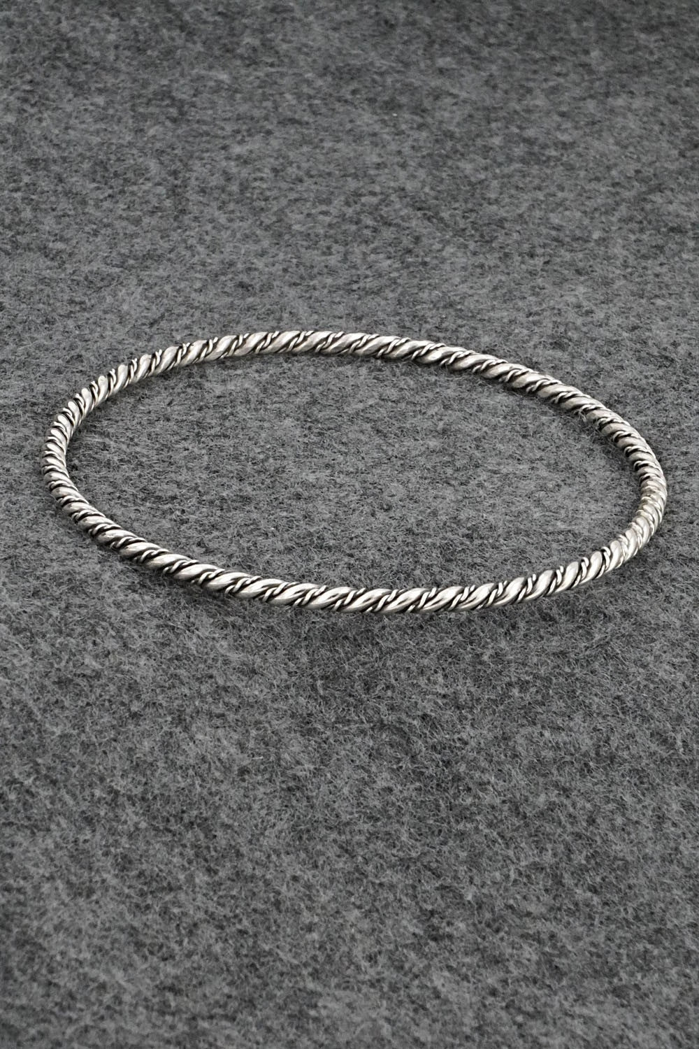 Sterling Silver Bangle Bracelet - Elaine Tahe