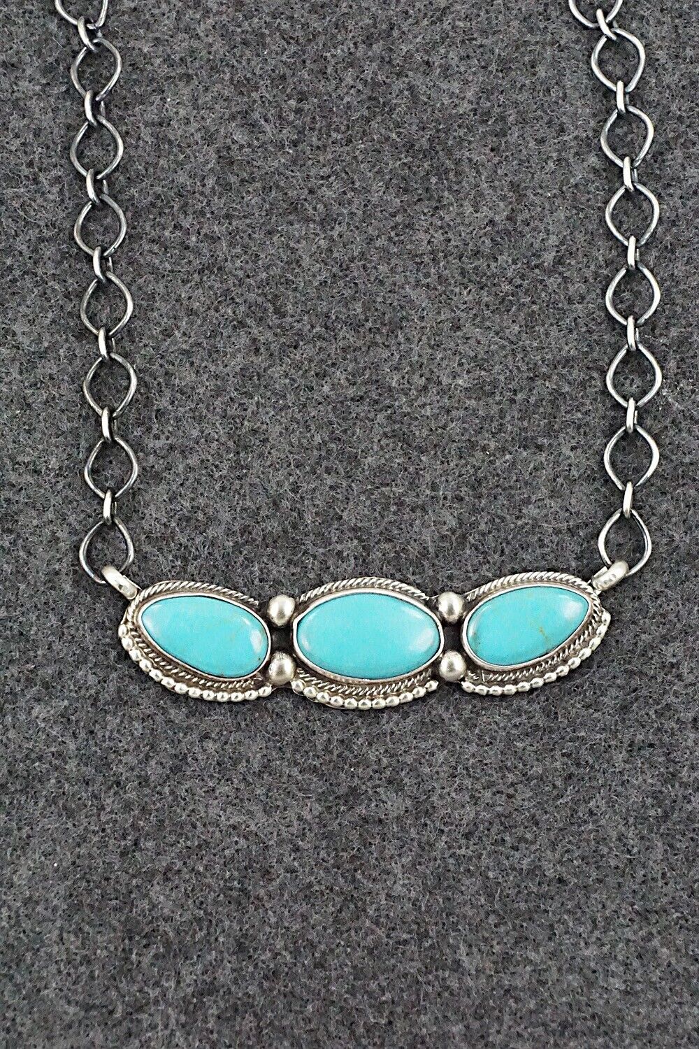 Turquoise & Sterling Silver Necklace - Kathleen Livingston