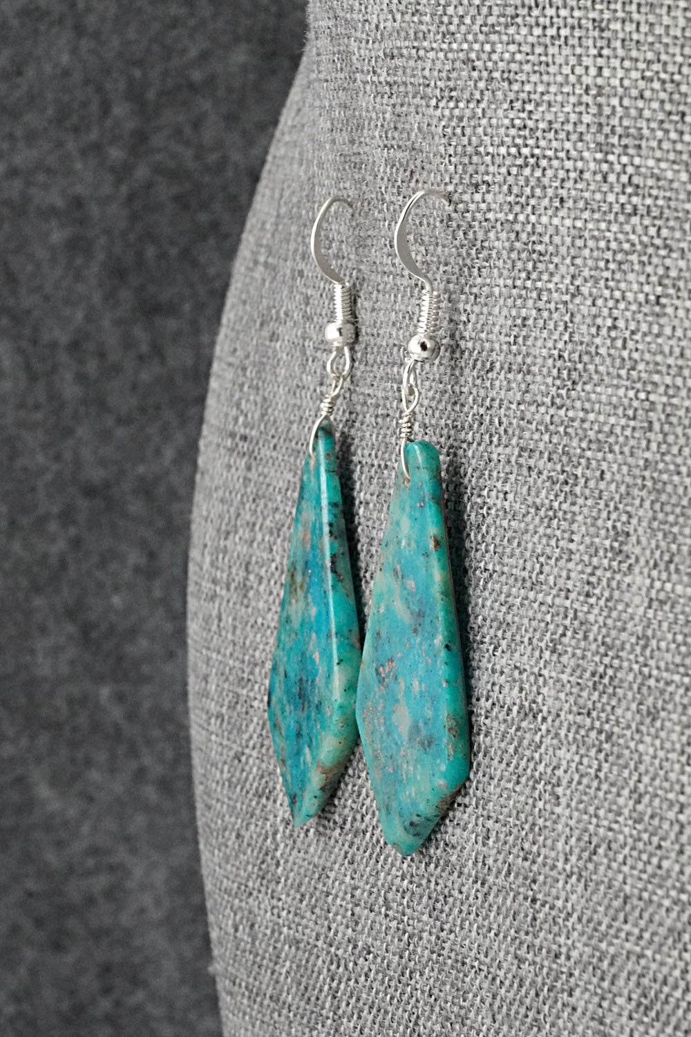 Turquoise & Sterling Silver Earrings - Louise Pete