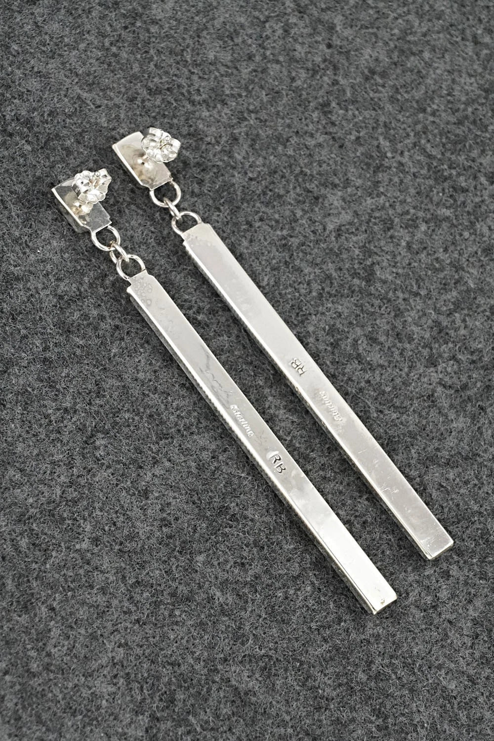 Spiny Oyster & Sterling Silver Earrings - Ricky Booqua