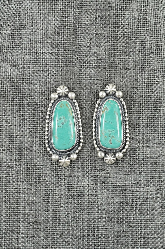 Turquoise & Sterling Silver Earrings - Darrin Livingston