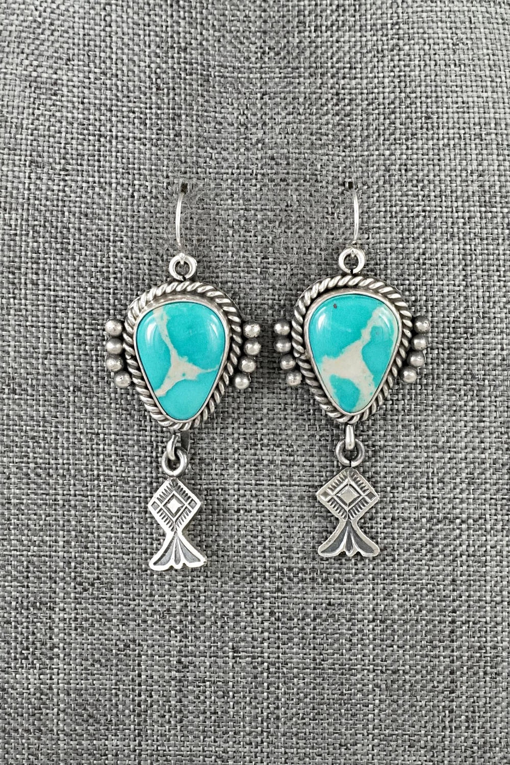 Turquoise & Sterling Silver Earrings - Michael Calladitto