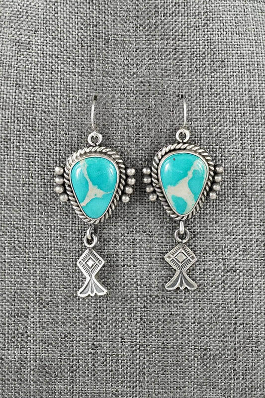 Turquoise & Sterling Silver Earrings - Michael Calladitto