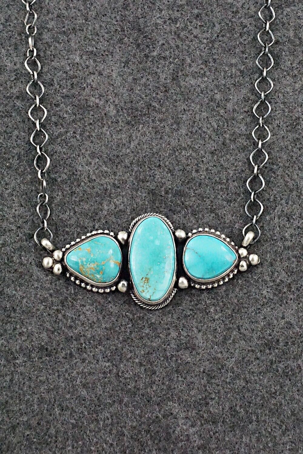 Turquoise & Sterling Silver Necklace - Darrin Livingston