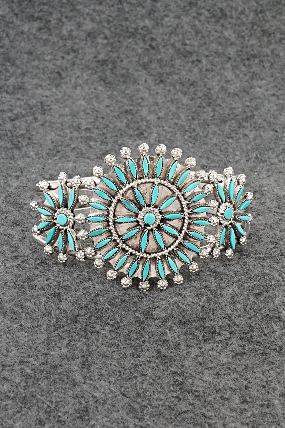 Turquoise & Sterling Silver Bracelet - Merlinda Chavez
