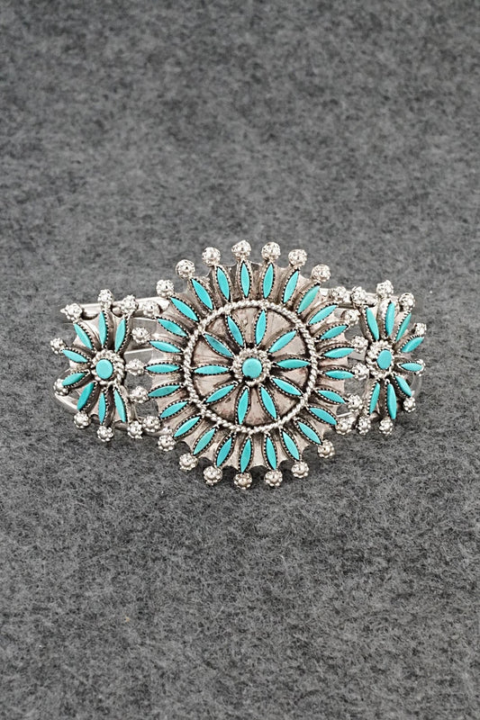 Turquoise & Sterling Silver Bracelet - Merlinda Chavez