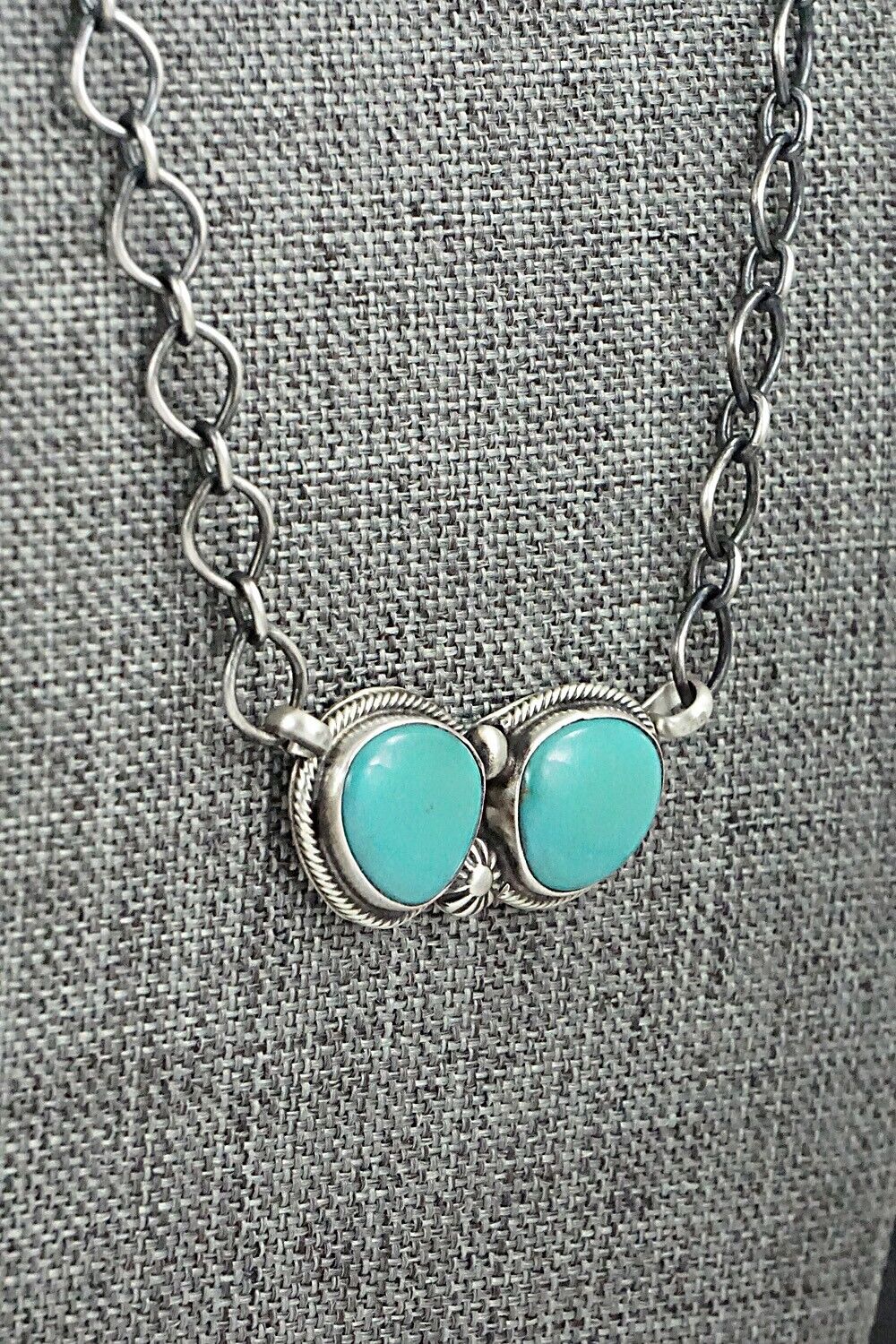 Turquoise & Sterling Silver Necklace - Kathleen Livingston