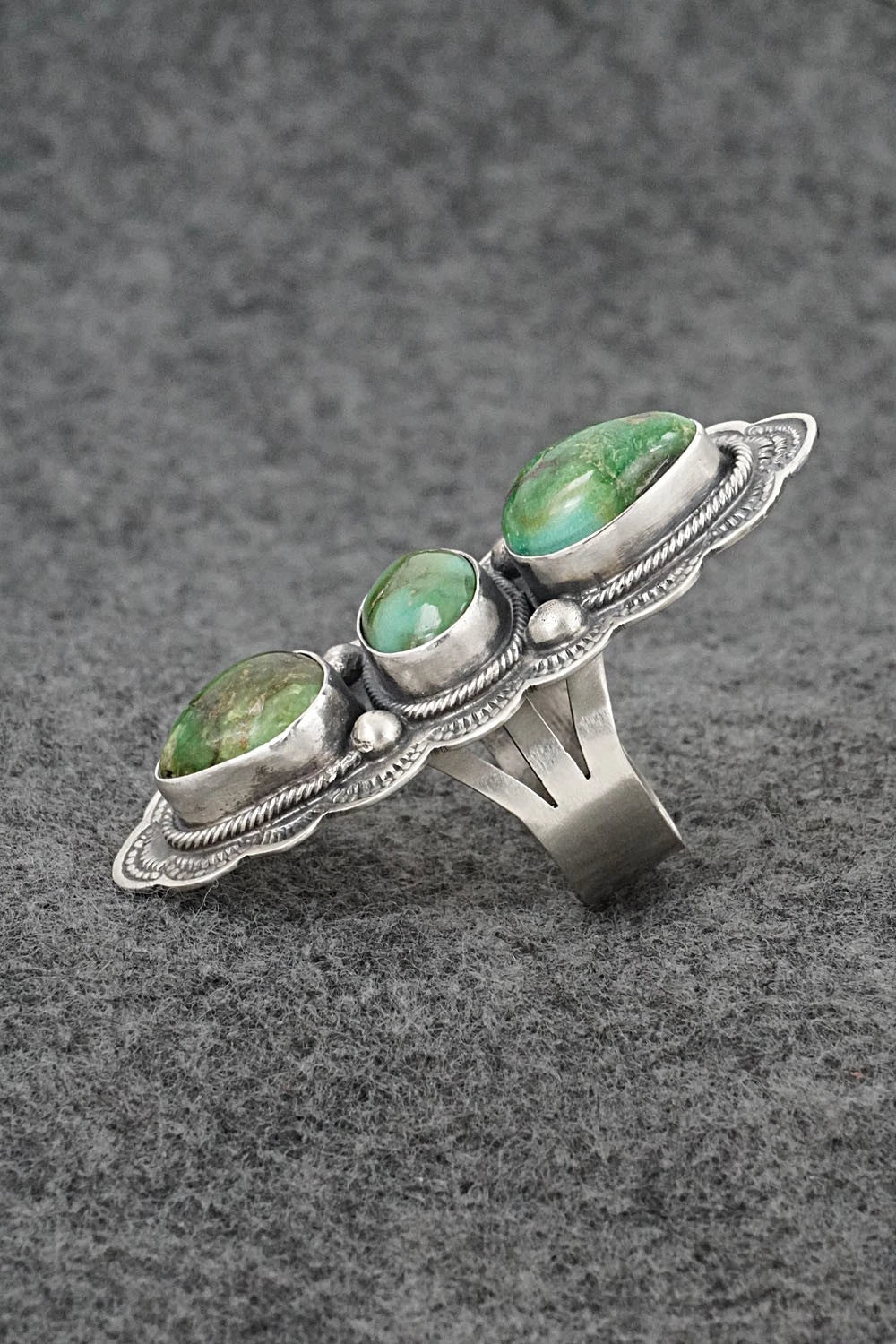 Turquoise & Sterling Silver Ring - Bobby Johnson - Size 9