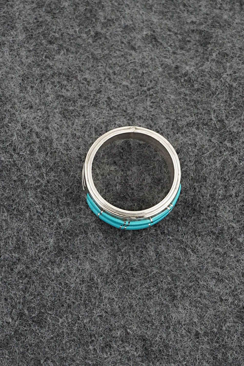 Turquoise & Sterling Silver Ring - Wilbert Muskett Jr. - Size 8.5