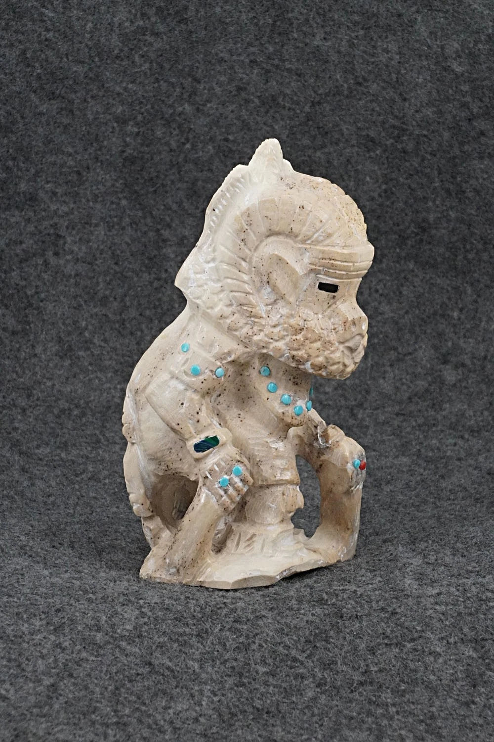 Ram Dancer Zuni Fetish Carving - Derrick Kammasee