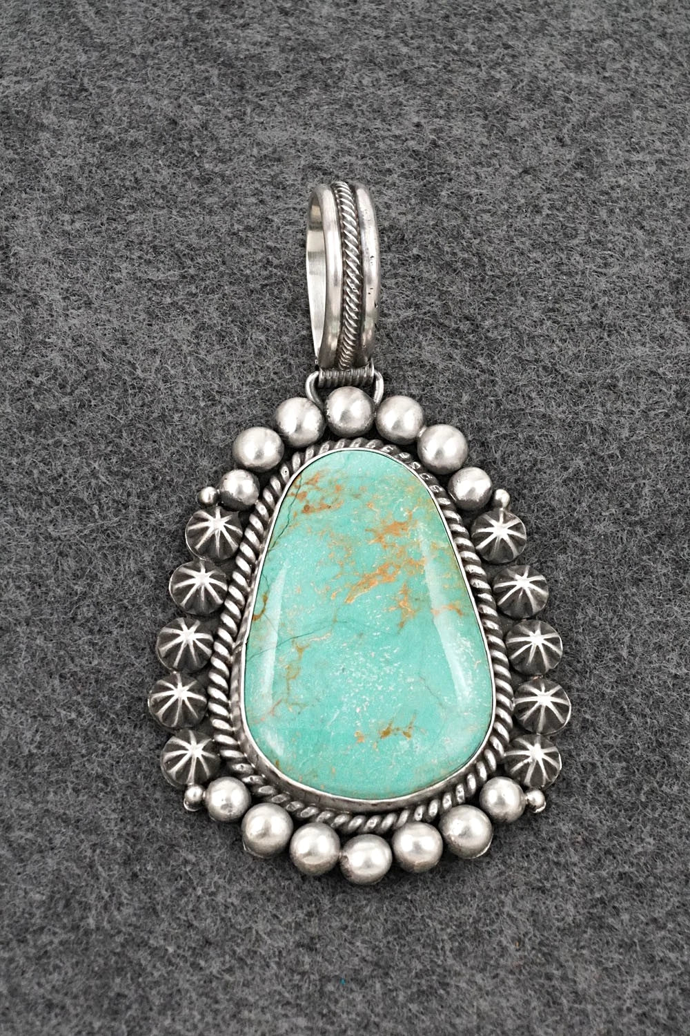 Turquoise & Sterling Silver Pendant - Rosita Calladitto