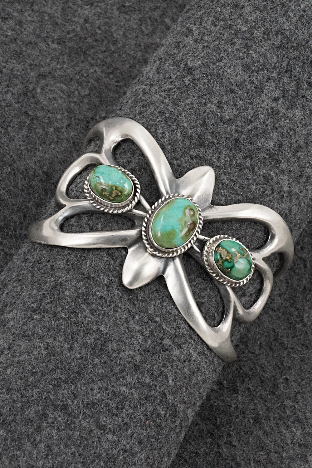 Turquoise & Sterling Silver Bracelet - Eugene Gruber
