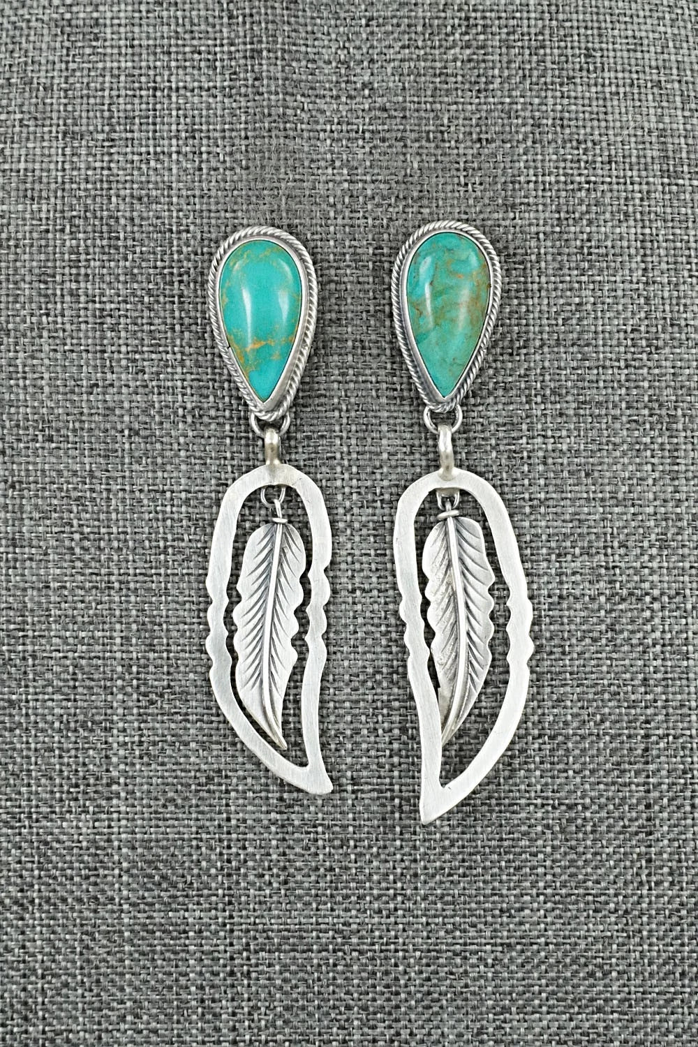 Turquoise & Sterling Silver Earrings - Darrin Livingston
