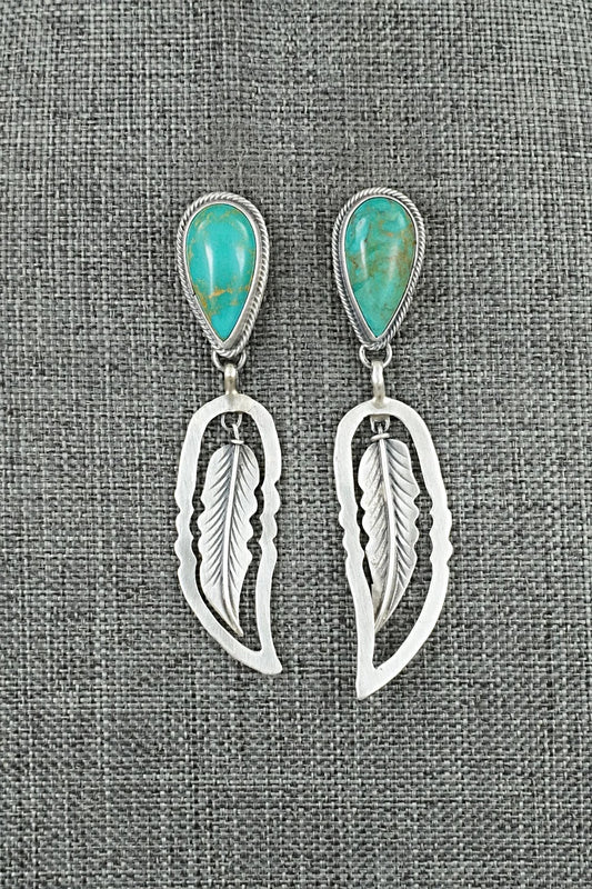 Turquoise & Sterling Silver Earrings - Darrin Livingston