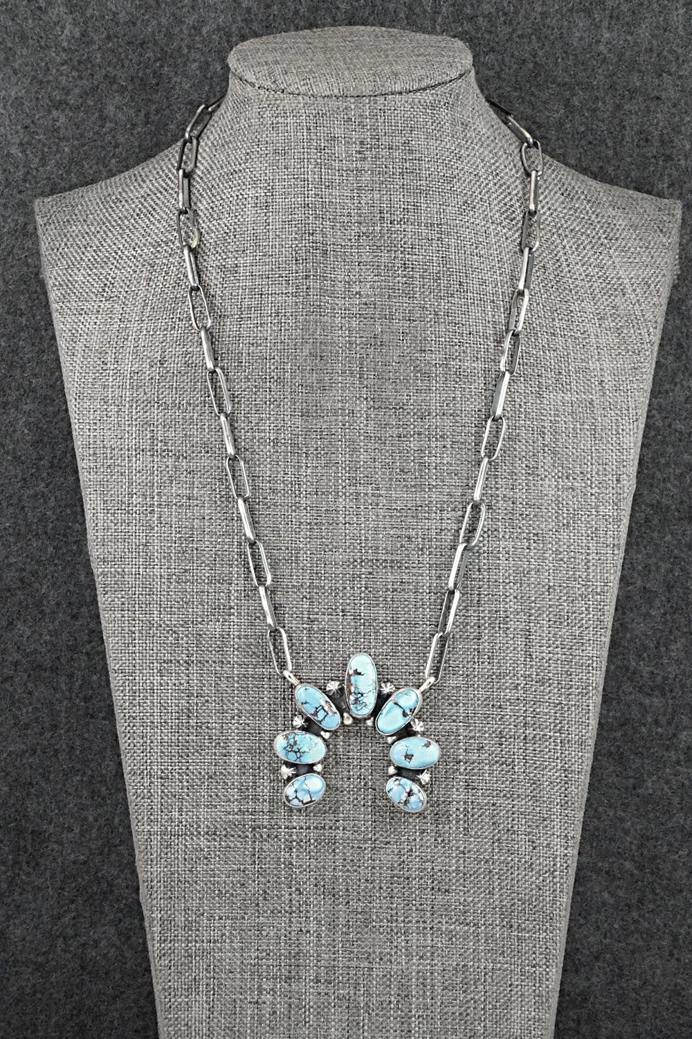 Turquoise & Sterling Silver Necklace - Darrin Livingston