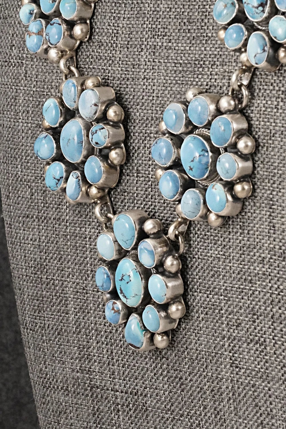 Turquoise & Sterling Silver Necklace and Earrings Set - Kathleen Livingston