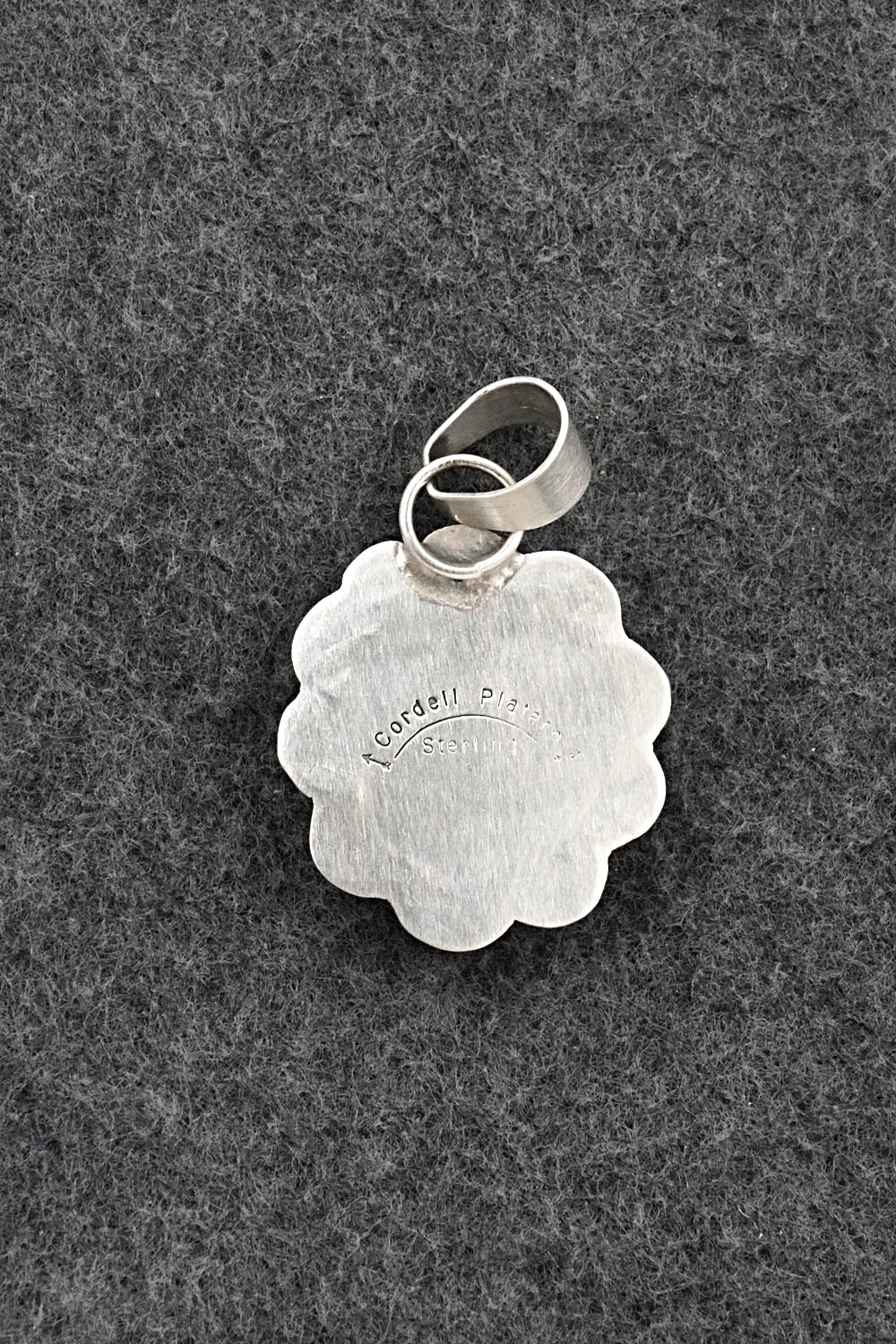 Turquoise & Sterling Silver Pendant - Cordell Platero