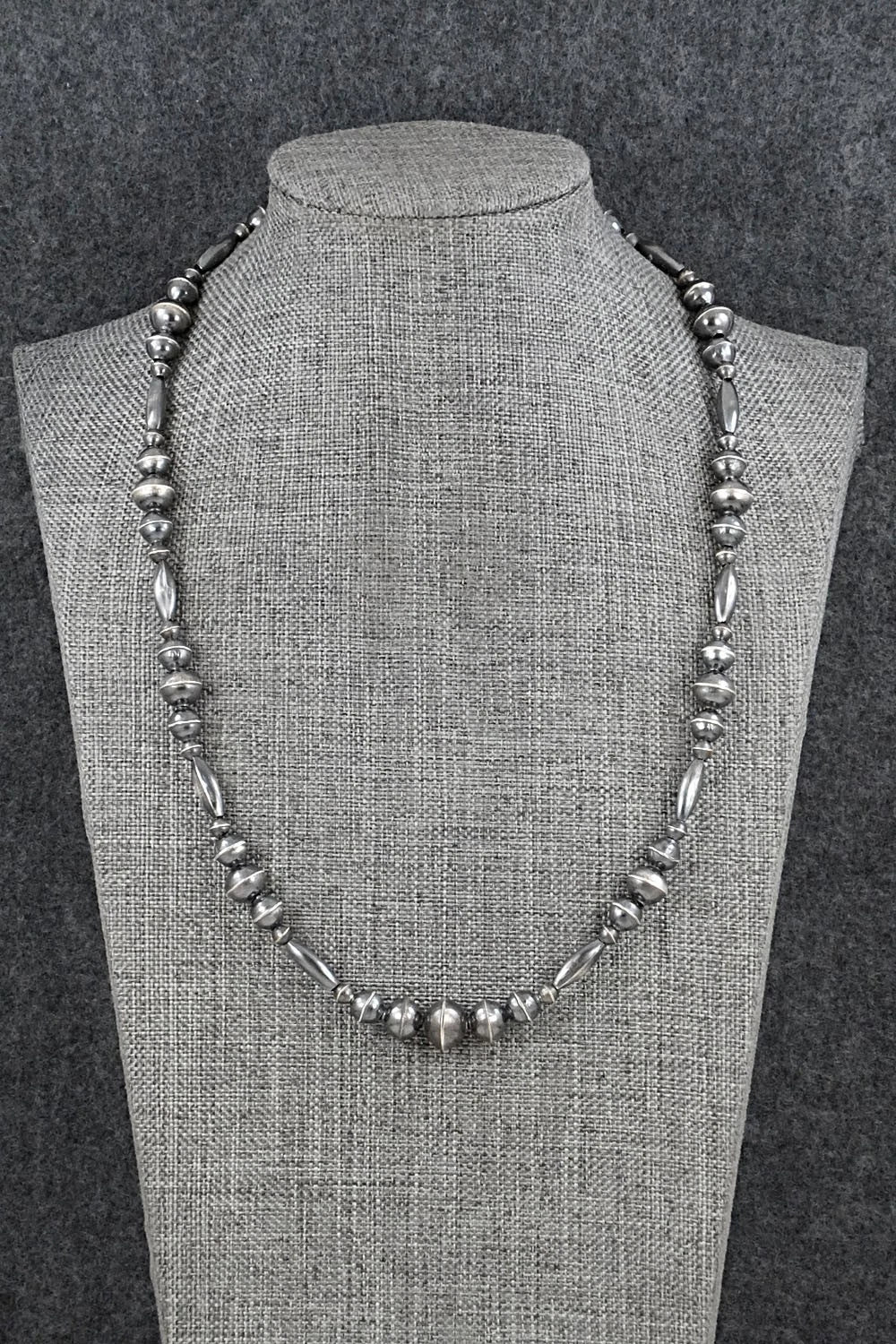 Sterling Silver Navajo Pearl Necklace 20" - Vintage