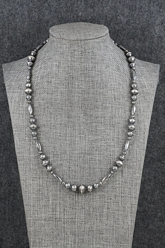 Sterling Silver Navajo Pearl Necklace 20" - Vintage