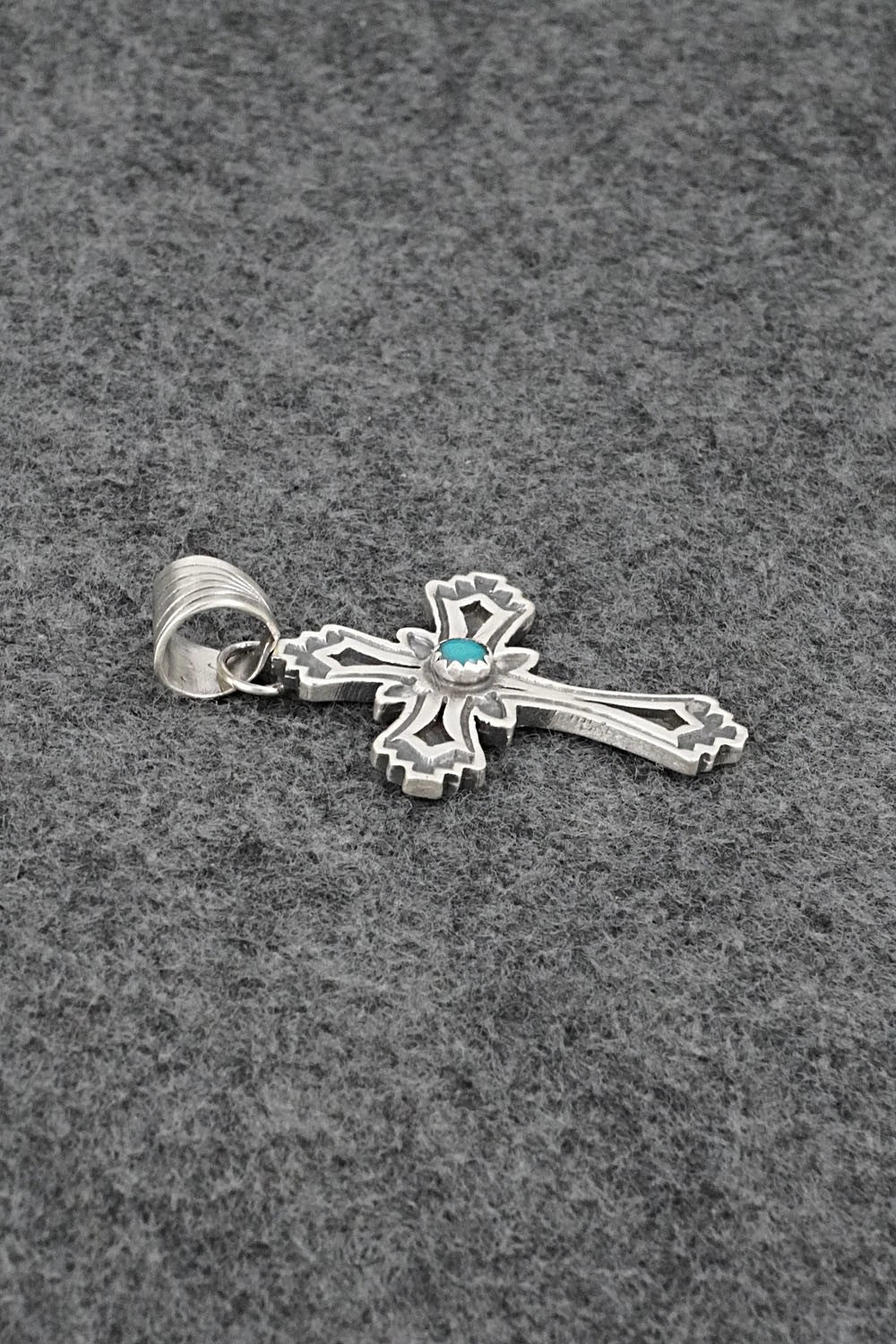 Turquoise & Sterling Silver Pendant - Robertson Martinez