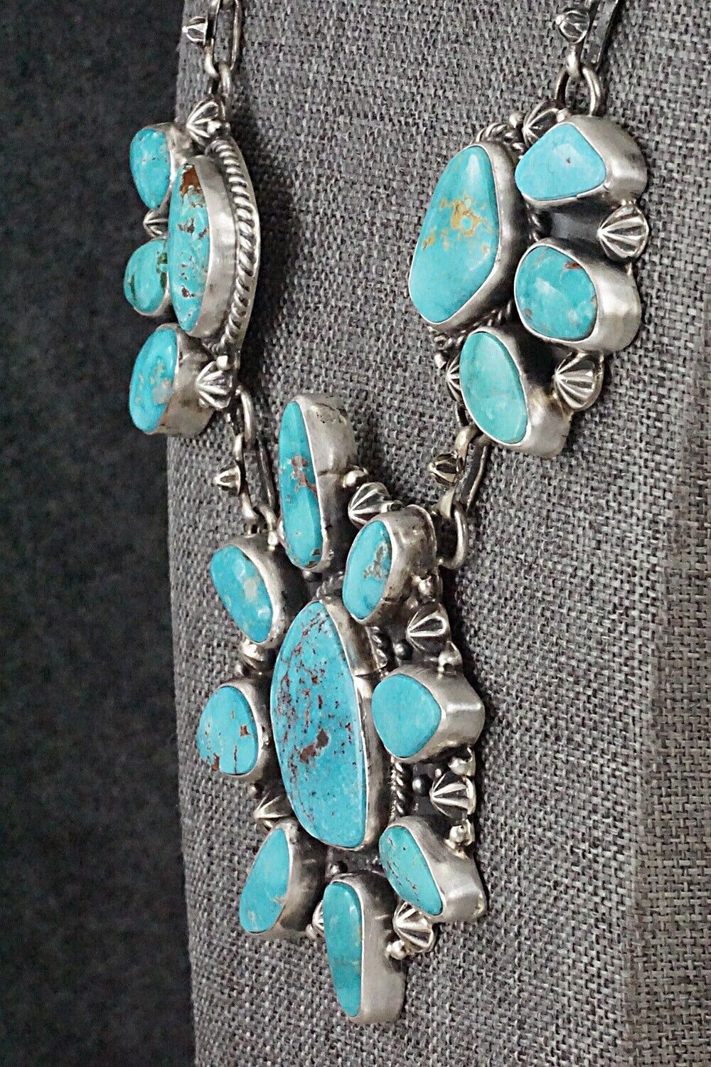 Turquoise & Sterling Silver Necklace and Earrings Set - Bob Becenti