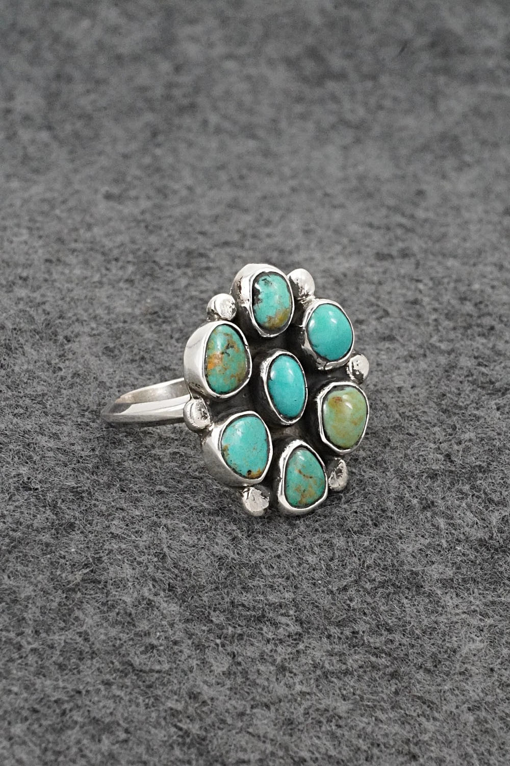 Turquoise & Sterling Silver Ring - Priscilla Reeder - Size 9