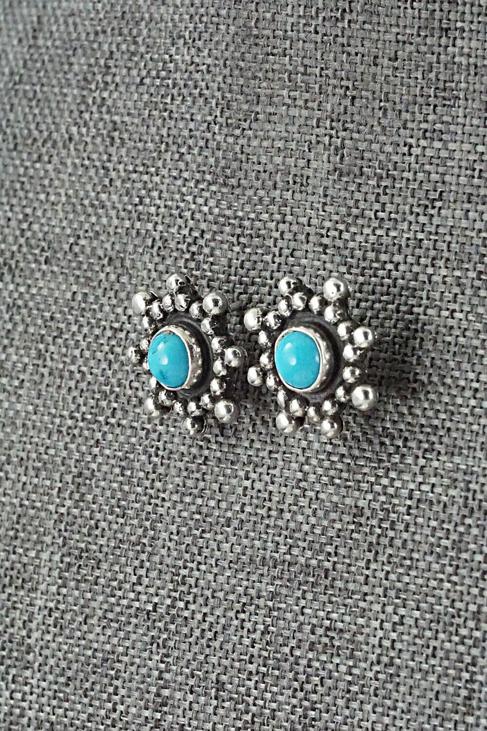 Turquoise & Sterling Silver Necklace and Earrings Set - Roie Jaque