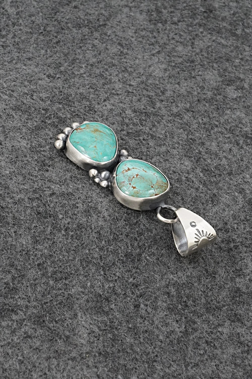 Turquoise & Sterling Silver Pendant - Antwone Brown