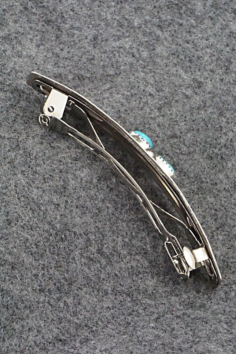 Turquoise & Sterling Silver Hair Barrette - Sally Arviso