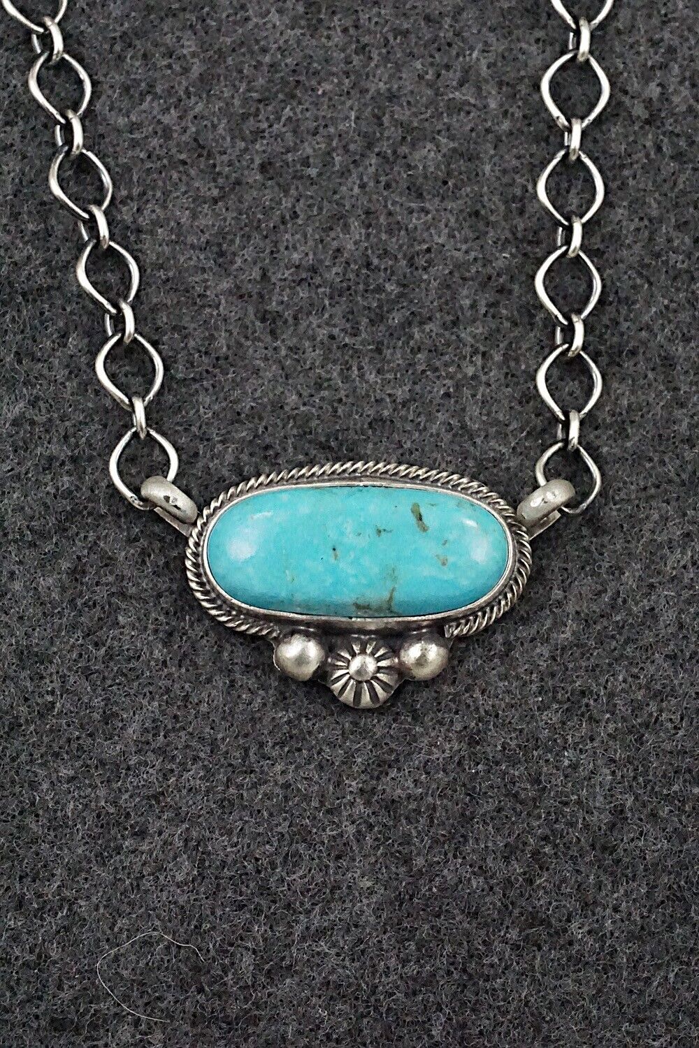 Turquoise & Sterling Silver Necklace - Kathleen Livingston