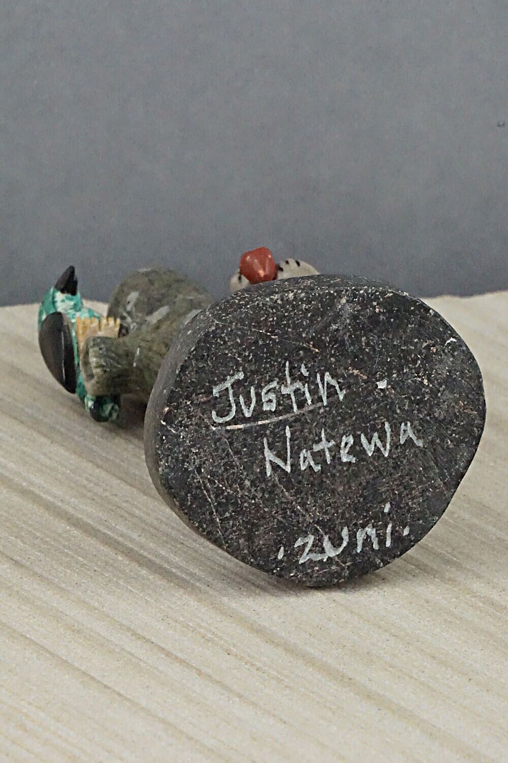 Squirrel and Bird Zuni Fetish Carving - Justin Natewa