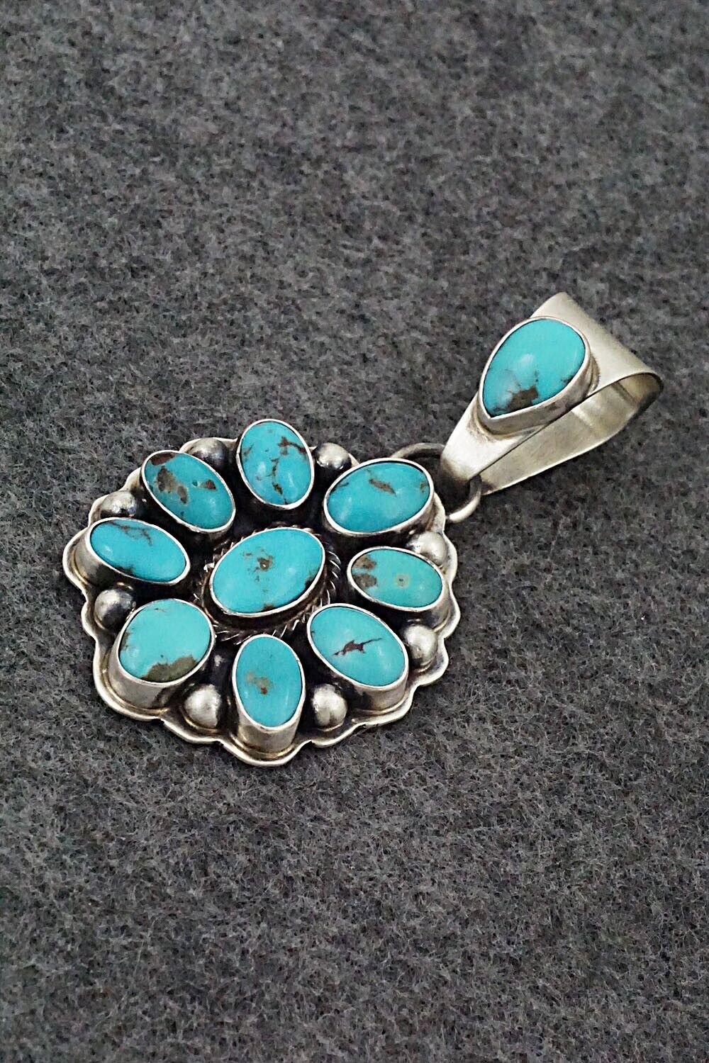 Turquoise & Sterling Silver Pendant - Kathleen Livingston