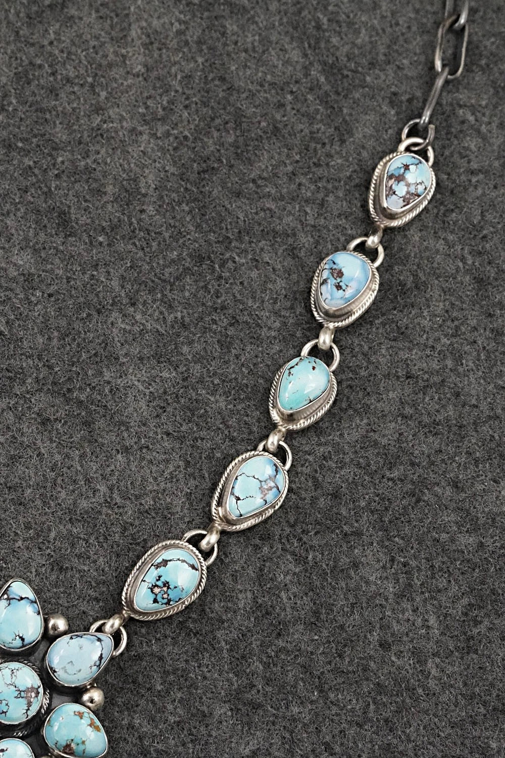 Turquoise & Sterling Silver Necklace and Earrings Set - Kathleen Livingston