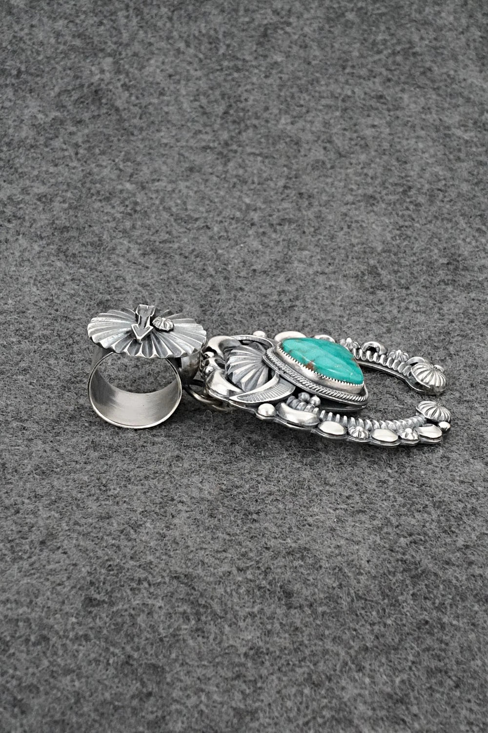 Turquoise & Sterling Silver Pendant - Delbert Gordon