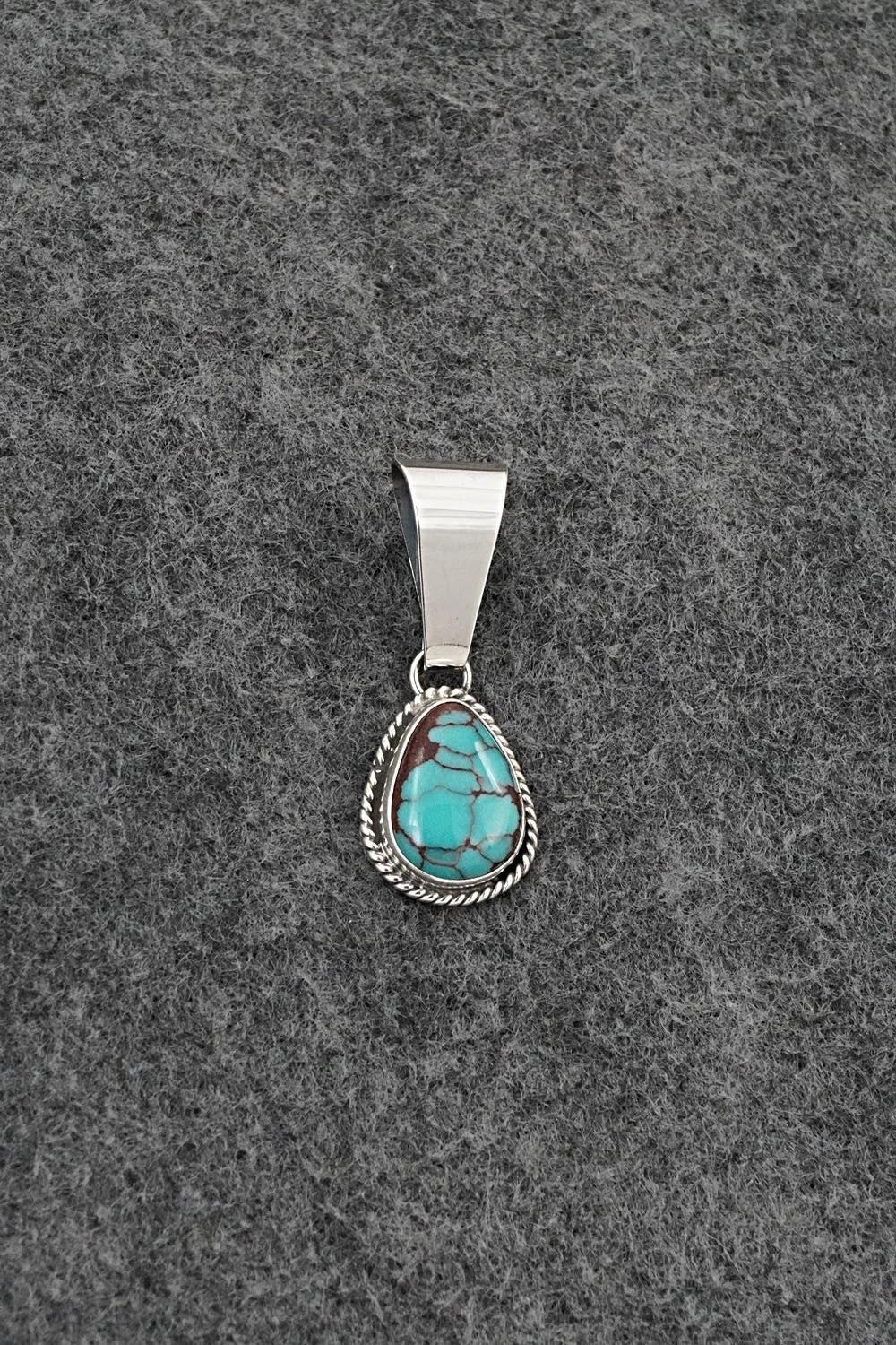 Turquoise & Sterling Silver Pendant - Eugene Gruber