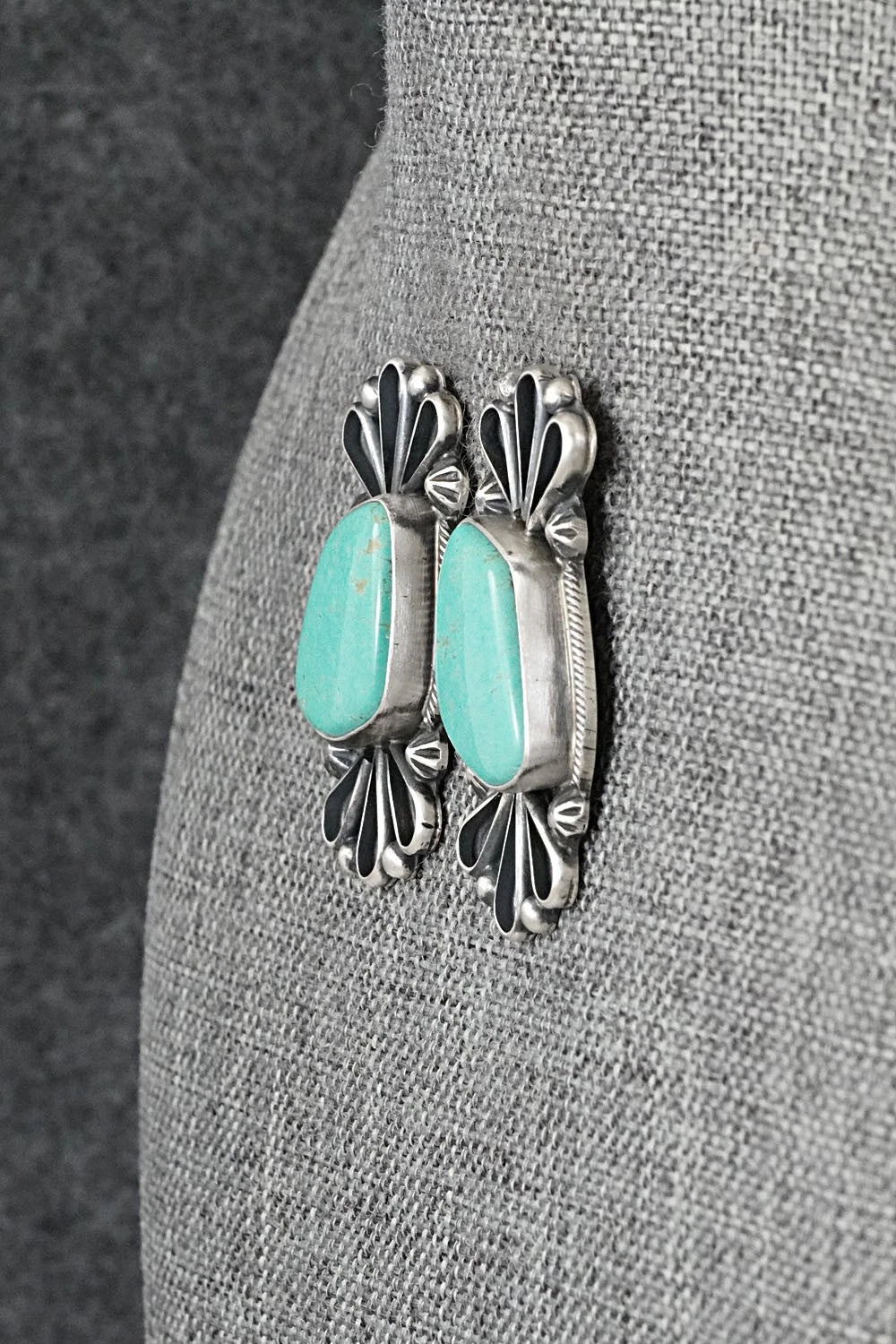 Turquoise & Sterling Silver Earrings - Bobby Johnson