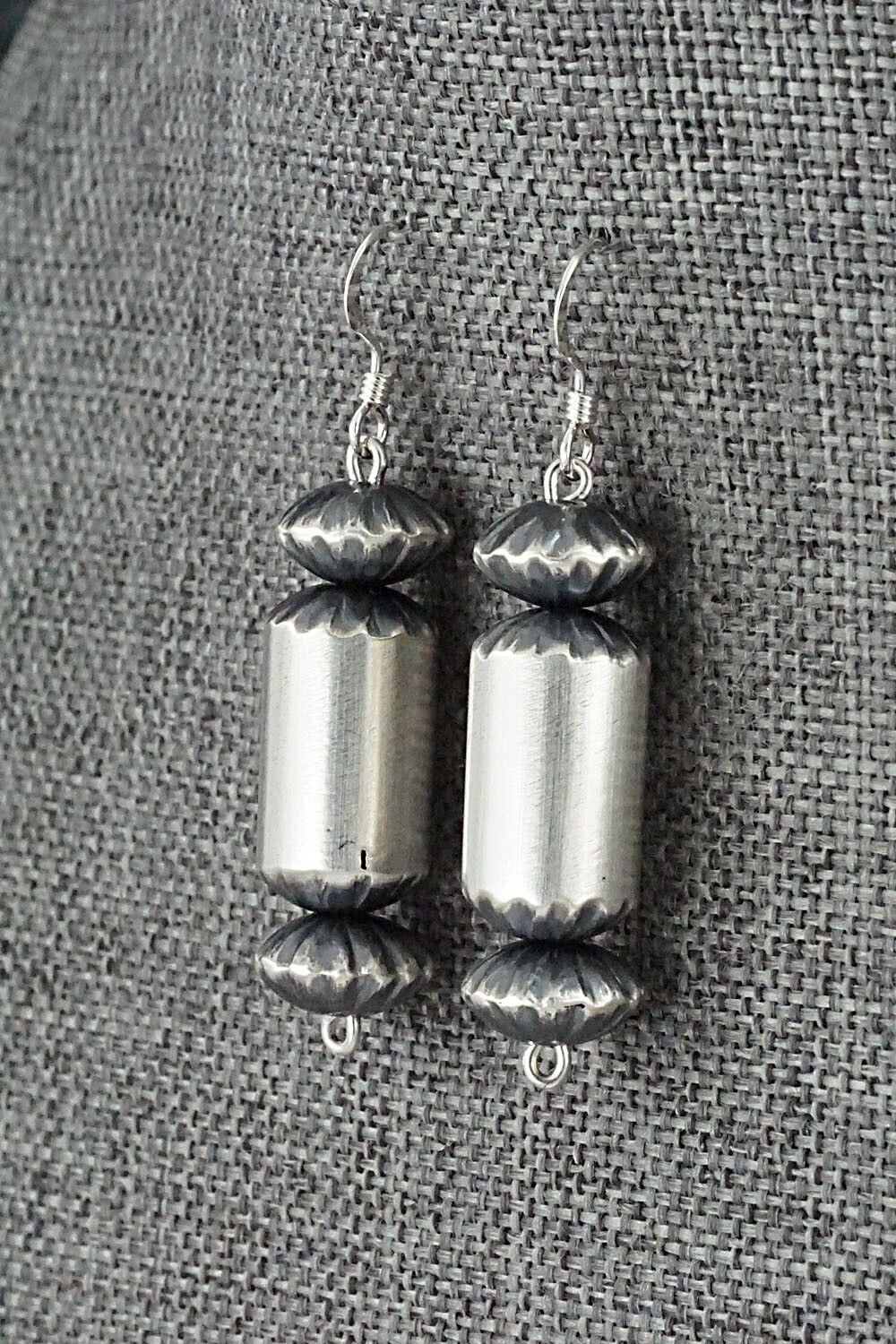 Sterling Silver Navajo Pearl Earrings - Tonisha Haley