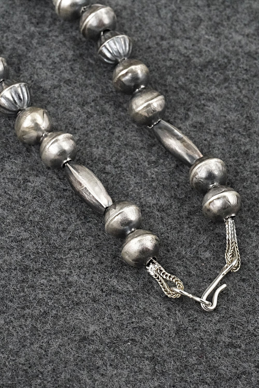 Sterling Silver Navajo Pearl Necklace 18" - Vintage