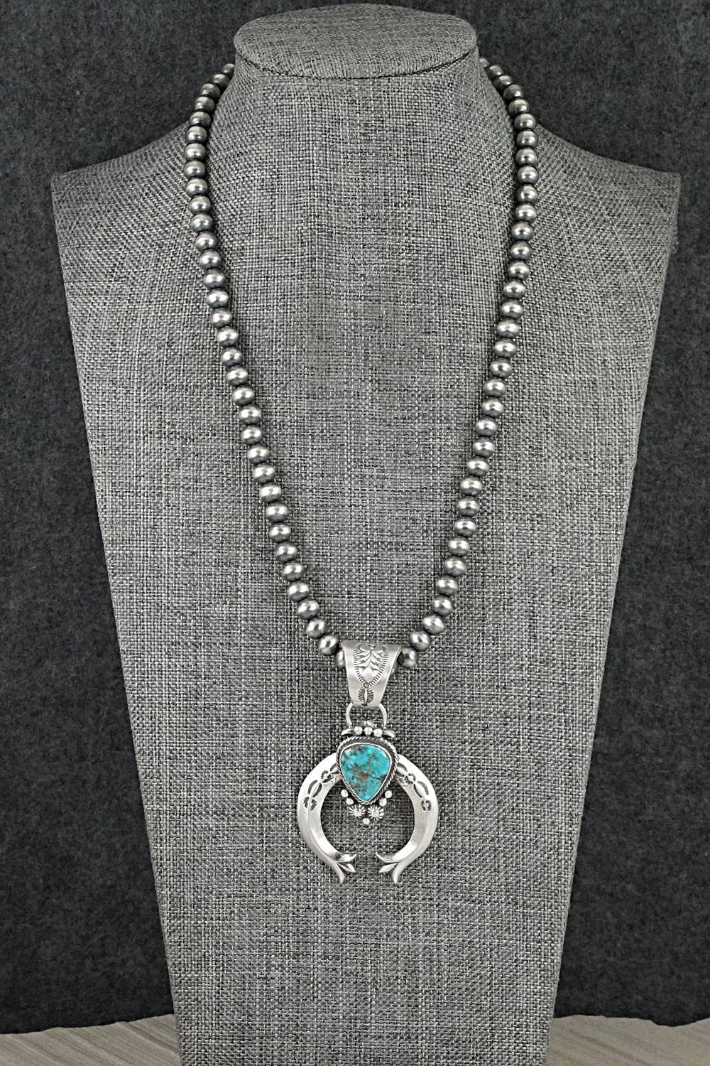 Turquoise & Sterling Silver Necklace - Samuel Yellowhair