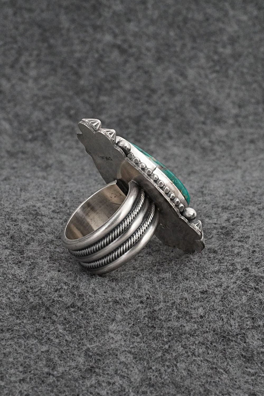 Turquoise & Sterling Silver Ring - Michael Calladitto - Size 8.5