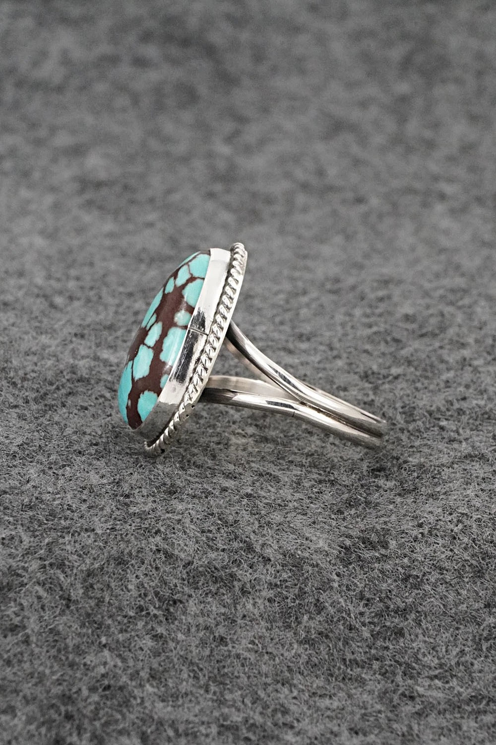 Turquoise & Sterling Silver Ring - Eugene Gruber - Size 9