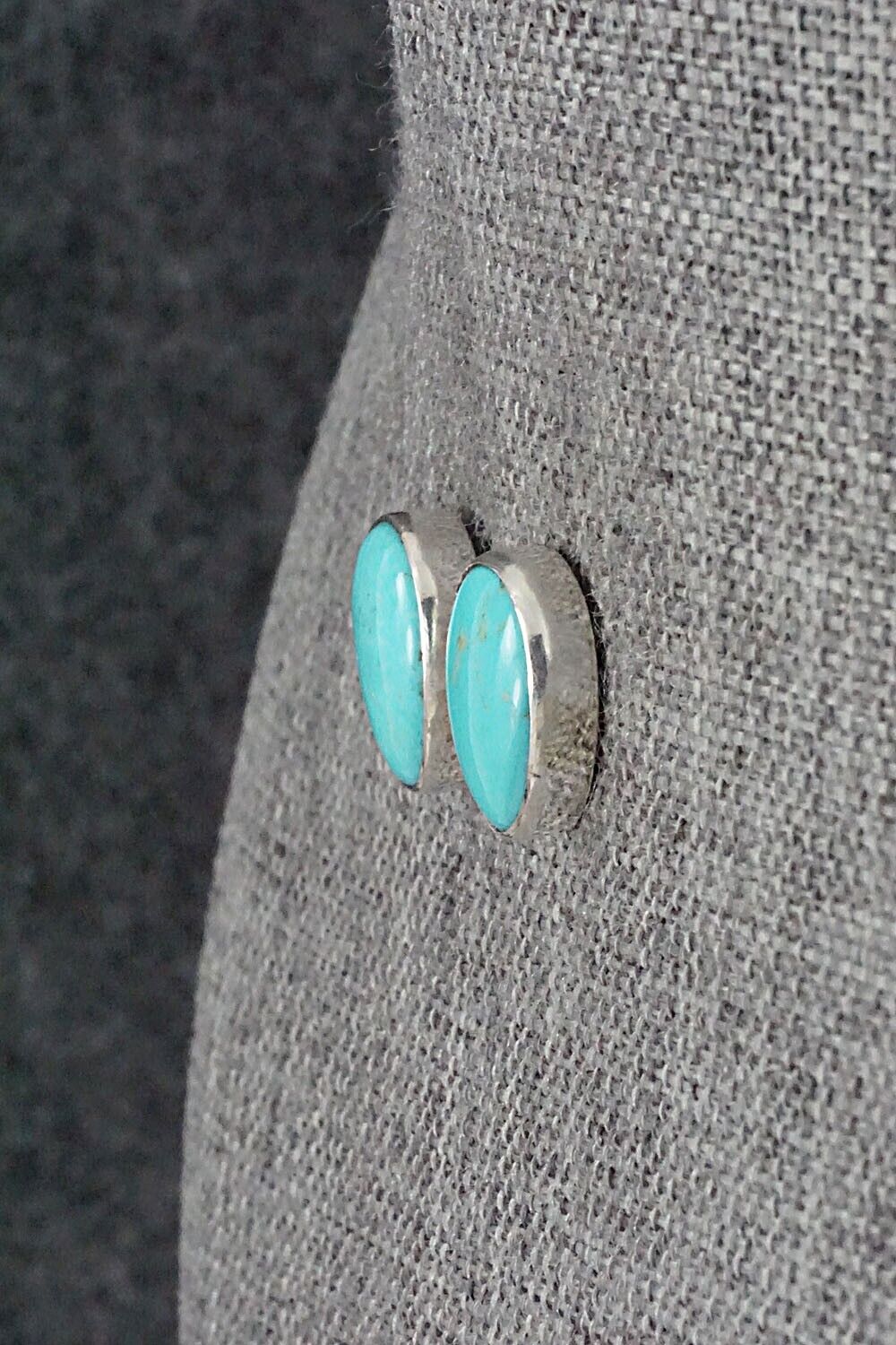 Turquoise & Sterling Silver Earrings - Marco Begaye