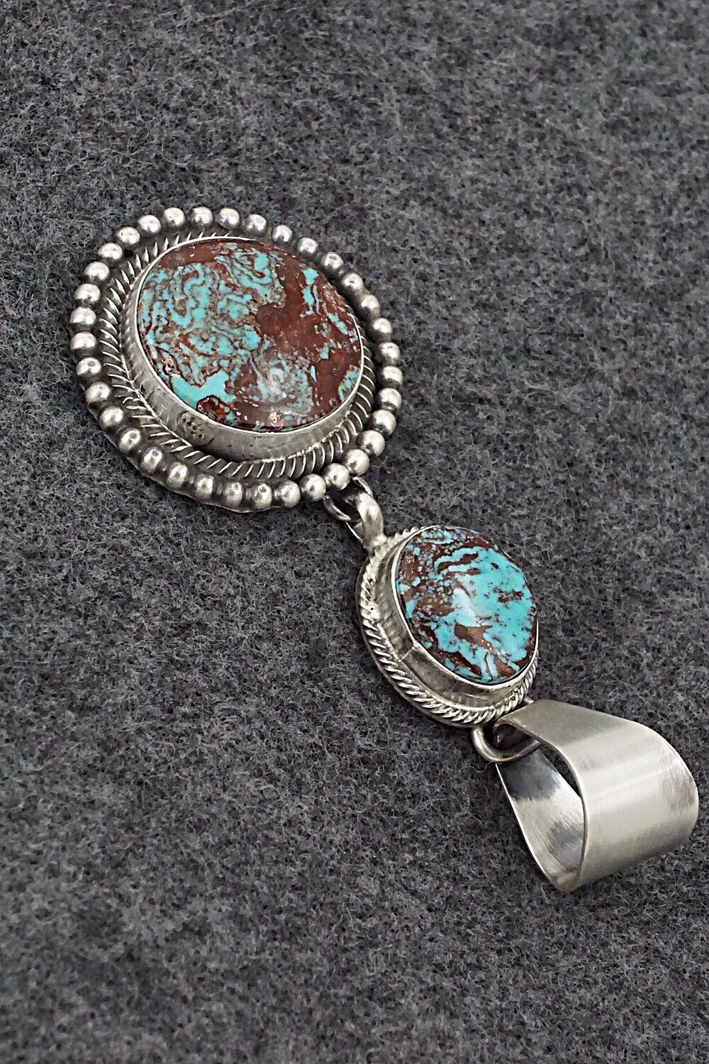 Turquoise & Sterling Silver Pendant - Darrin Livingston