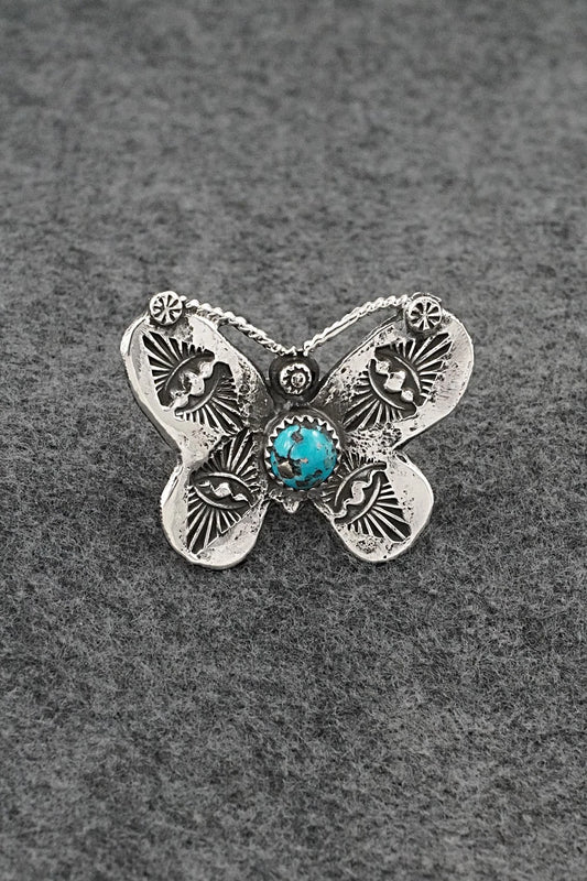 Turquoise & Sterling Silver Ring - Dymitri Arviso - Size 7