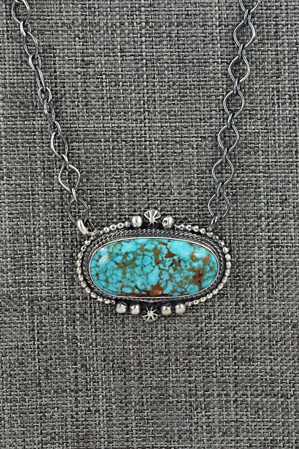 Turquoise & Sterling Silver Necklace - Randy Billy