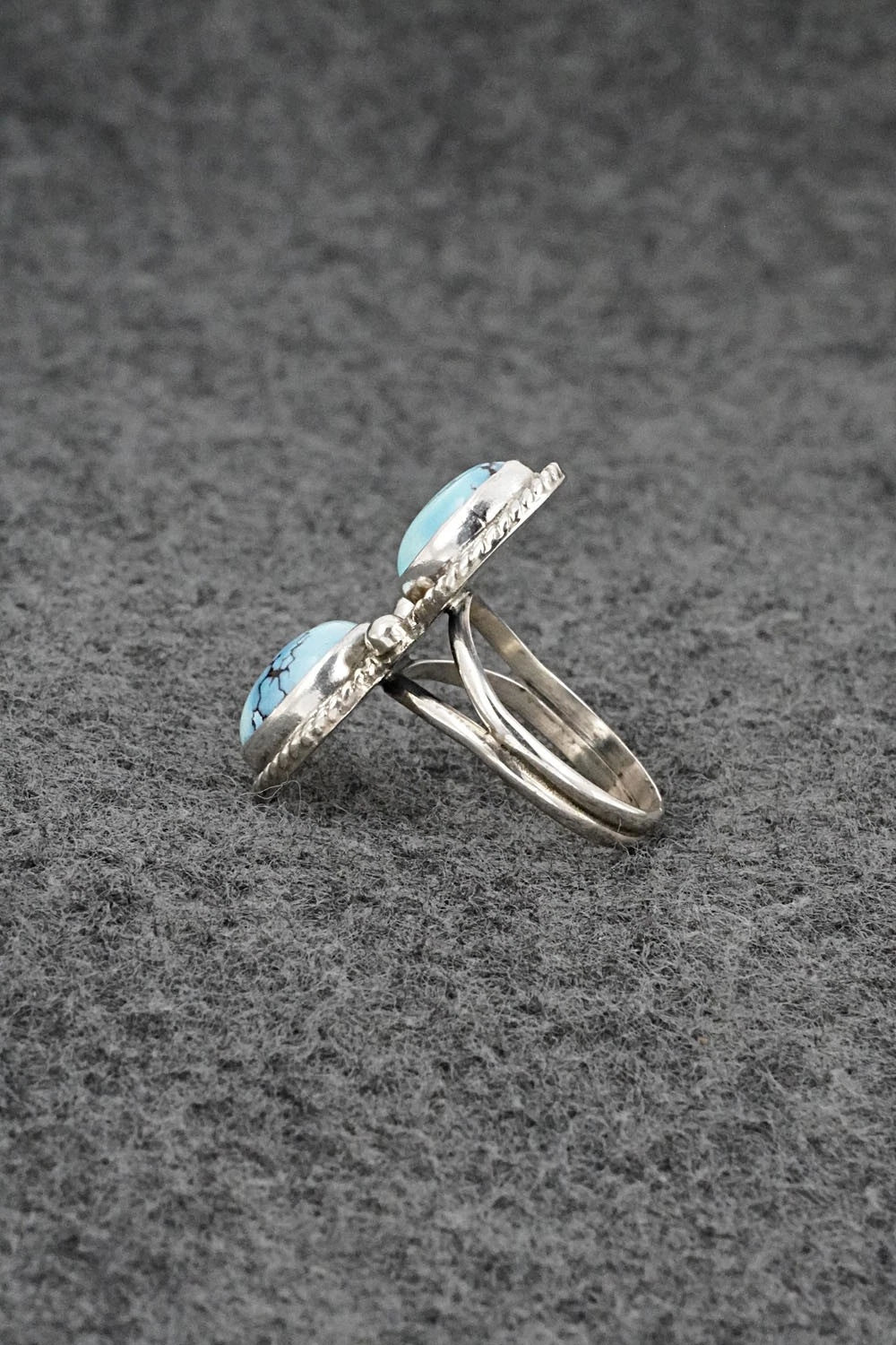 Turquoise & Sterling Silver Ring - Eugene Gruber - Size 6